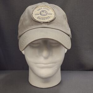 Ohio State Buckeyes Hat Fan 1 Distressed Strapback Gray OSU Cap Adjustable